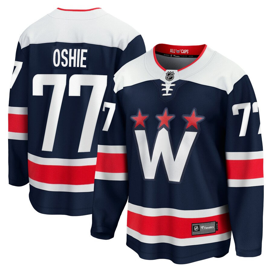Men's Washington Capitals TJ Oshie Fanatics Branded Navy 2020/21 Alternate Premier Breakaway Player Jersey
