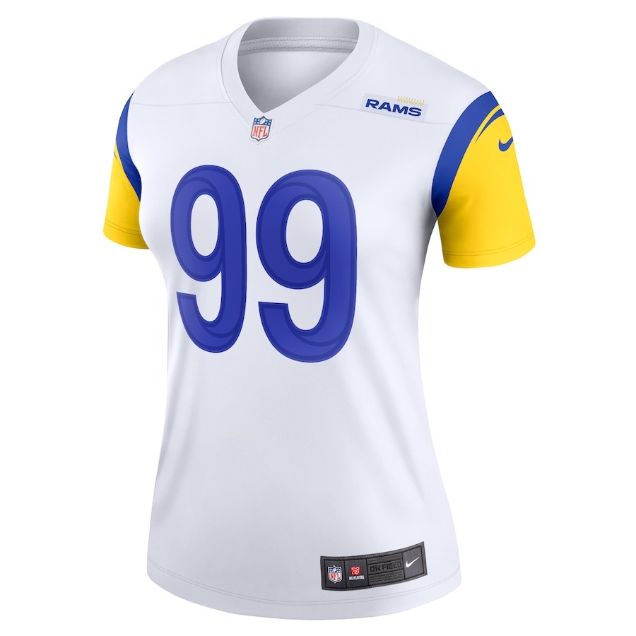 Women's Los Angeles Rams Aaron Donald Nike White Legend Jersey