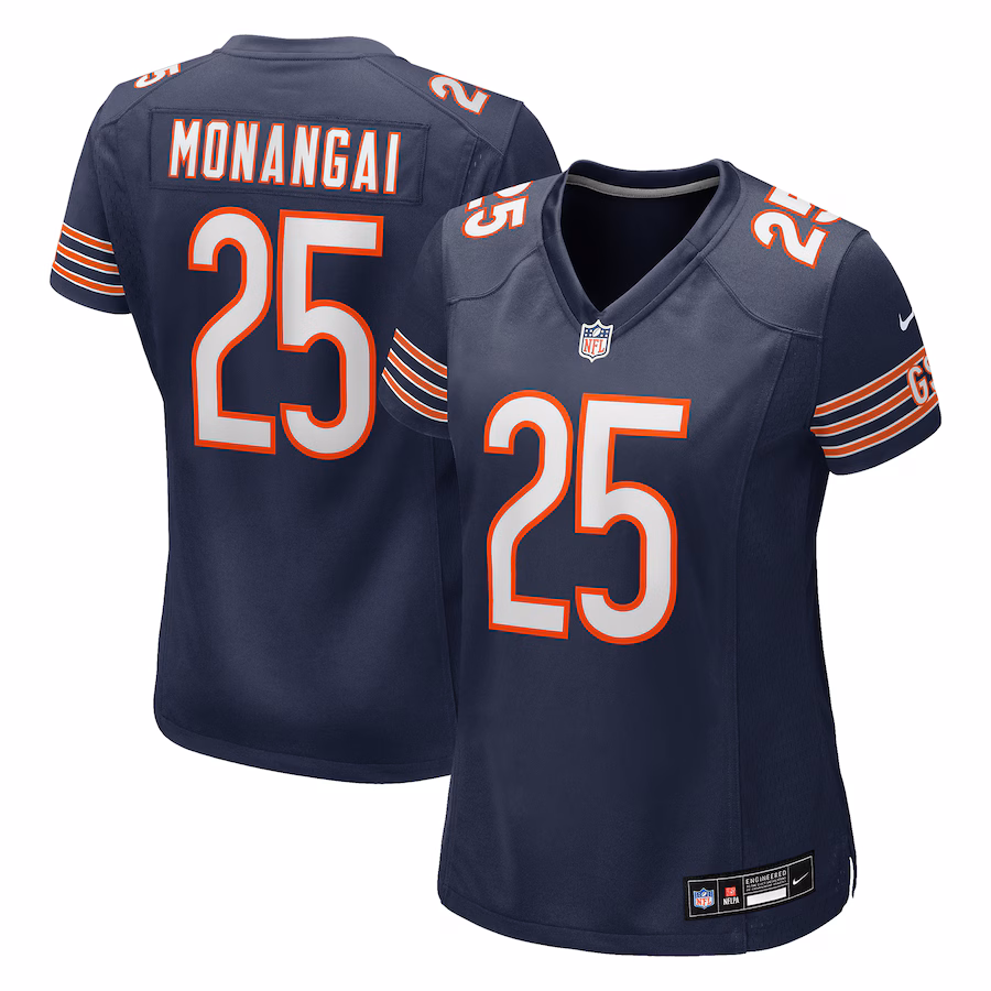 Women's Chicago Bears Kyle Monangai Nike Navy Team Game Jersey