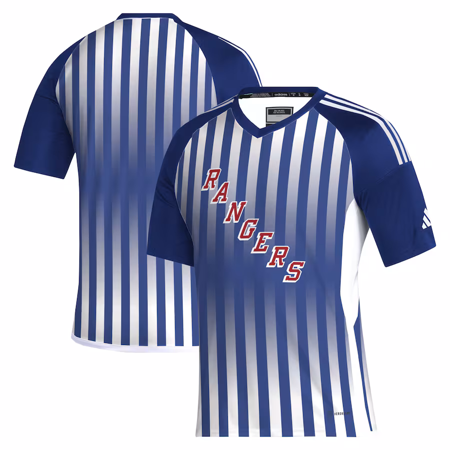 Men's New York Rangers adidas Blue AEROREADY Raglan Soccer Top