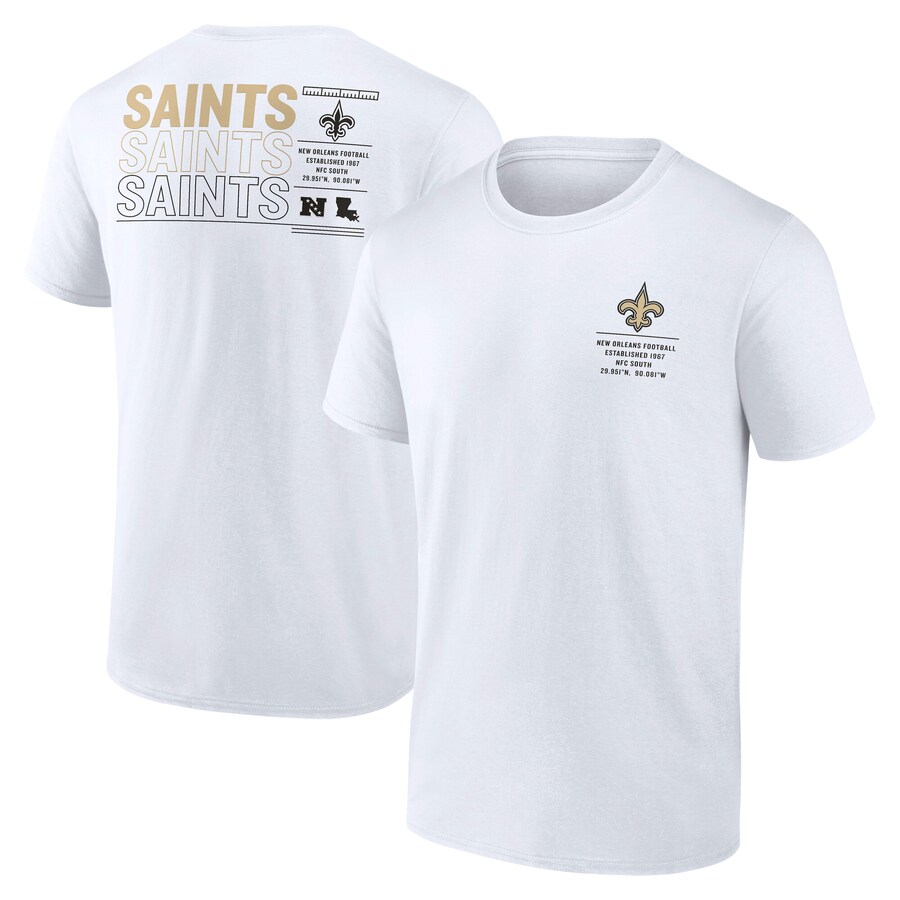 Men's New Orleans Saints Fanatics White Repeat Stats T-Shirt