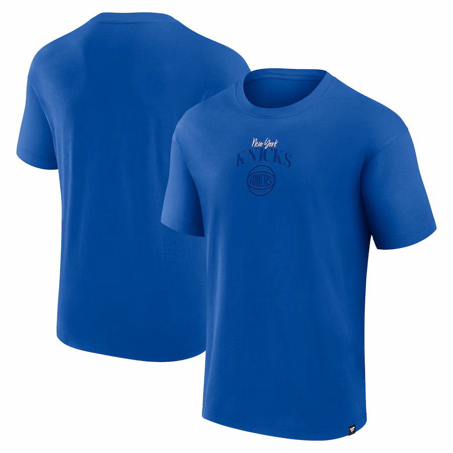 Men's New York Knicks Fanatics Blue Crossover Collection Full Court Press T-Shirt