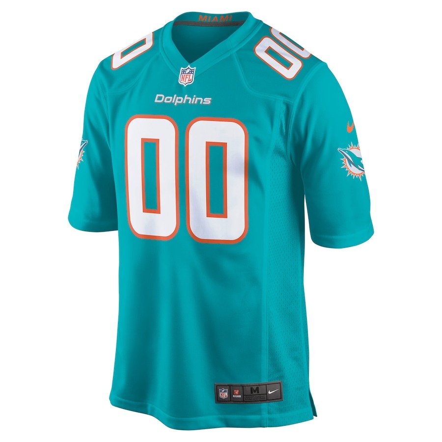 Men's Miami Dolphins Nike Aqua Custom Game Jersey