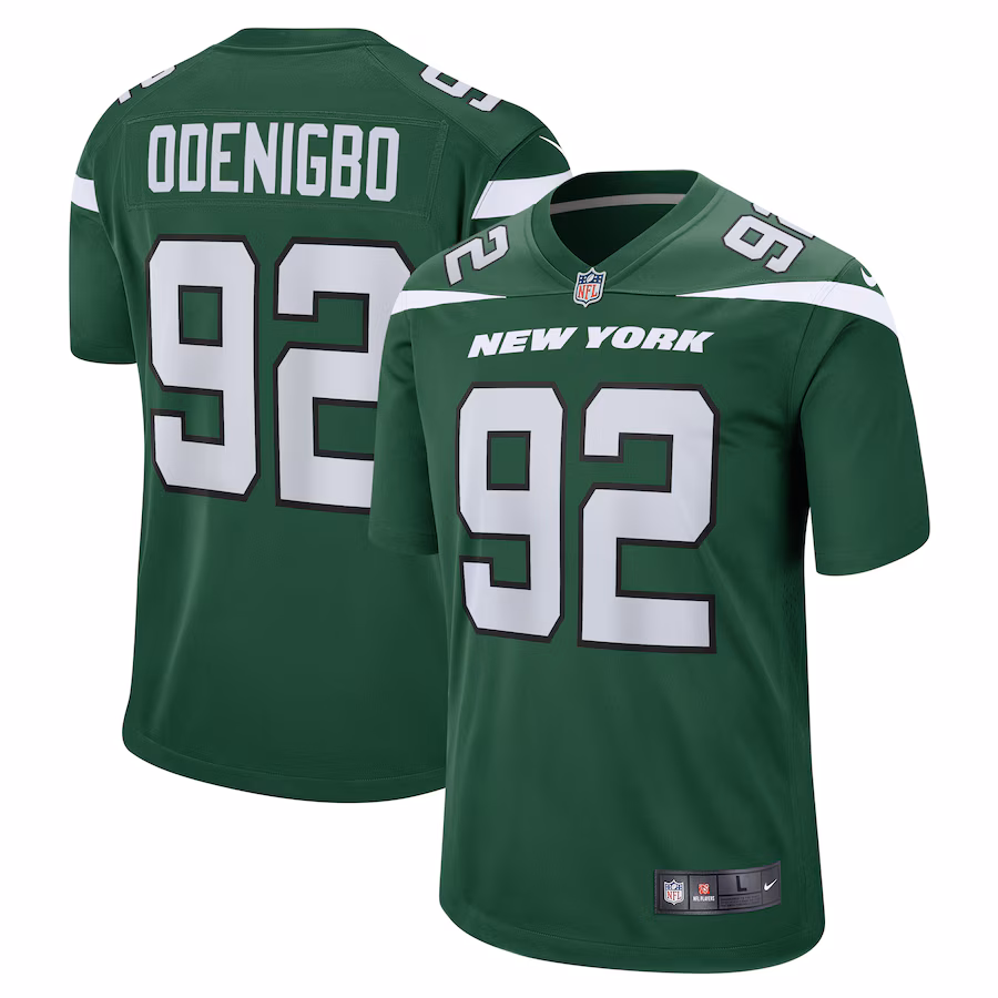 Men's New York Jets Ifeadi Odenigbo Nike Gotham Green  Game Jersey
