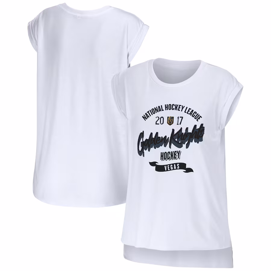 Women's Vegas Golden Knights WEAR by Erin Andrews White Domestic Tank Top