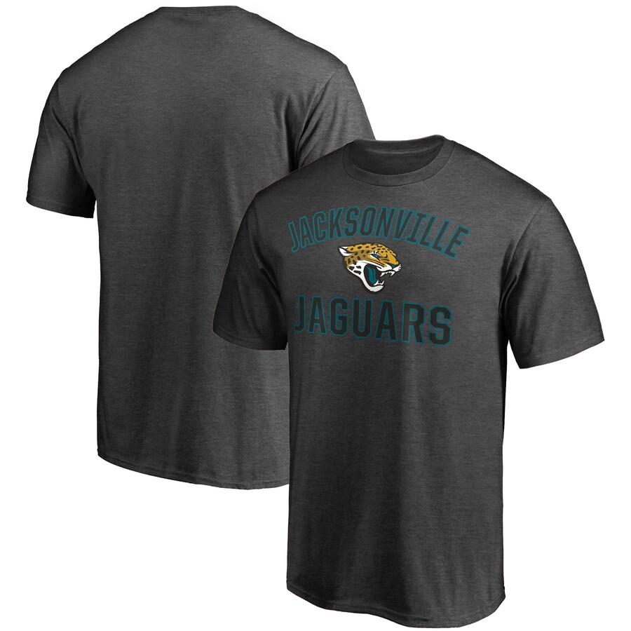 Men's Jacksonville Jaguars Fanatics Heather Charcoal Victory Arch T-Shirt