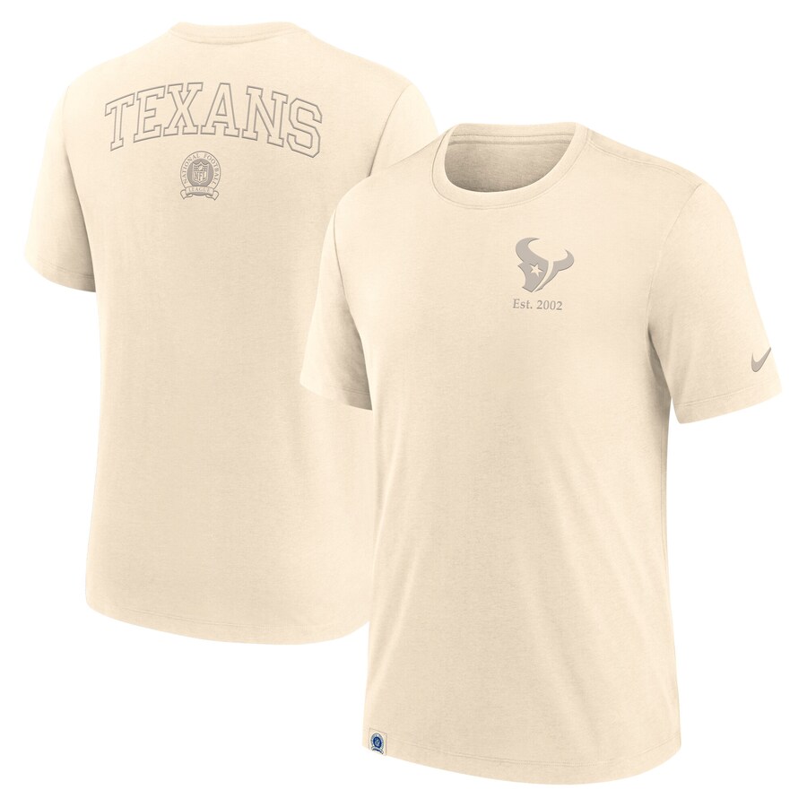 Men's Houston Texans Nike Cream Glory Tri-Blend T-Shirt
