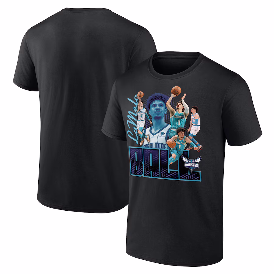 Men's Charlotte Hornets LaMelo Ball Black Notorious 3.0 Player T-Shirt