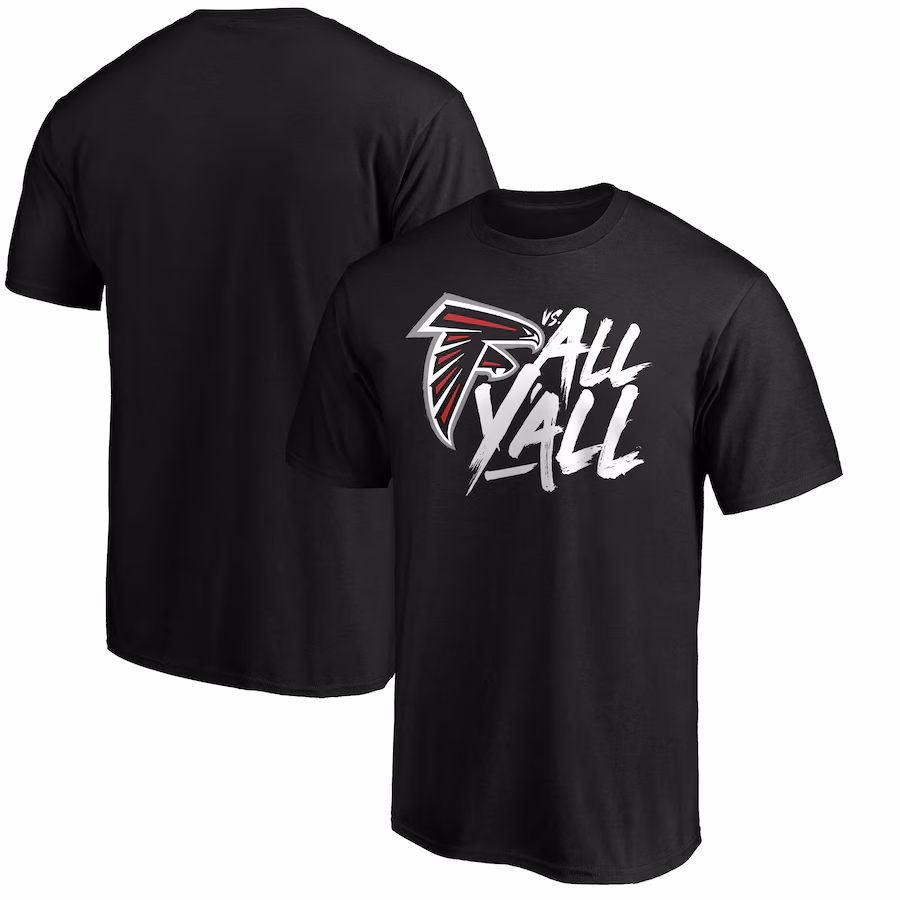 Men's Atlanta Falcons Black Falcons vs. All Y'all T-Shirt