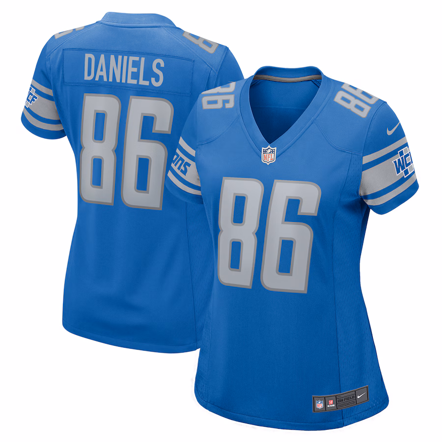 Women's Detroit Lions Darrell Daniels Nike  Blue Team Game Jersey