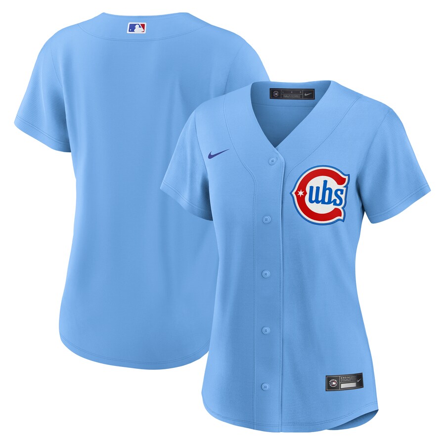 Women's Chicago Cubs Nike Light Blue Alternate 2 Replica Jersey