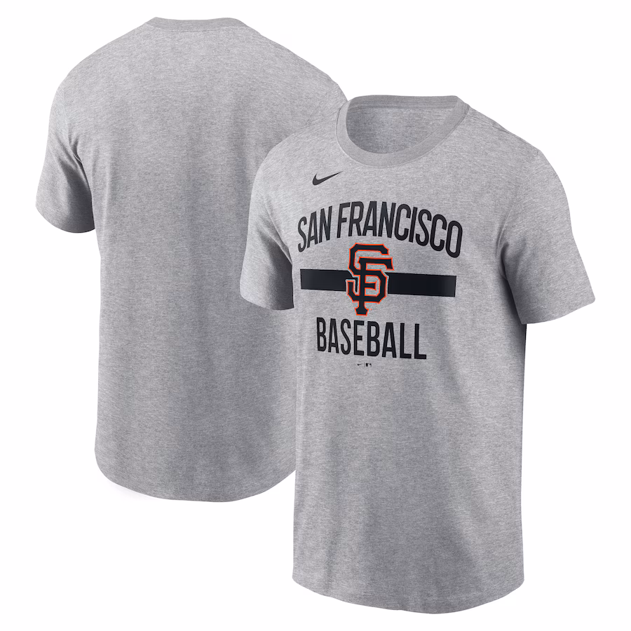 Men's San Francisco Giants Nike Heather Gray Arched T-Shirt