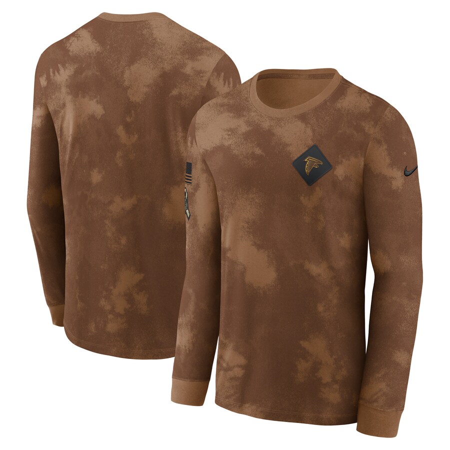 Men's Atlanta Falcons  Nike Brown Salute To Service Long Sleeve T-Shirt