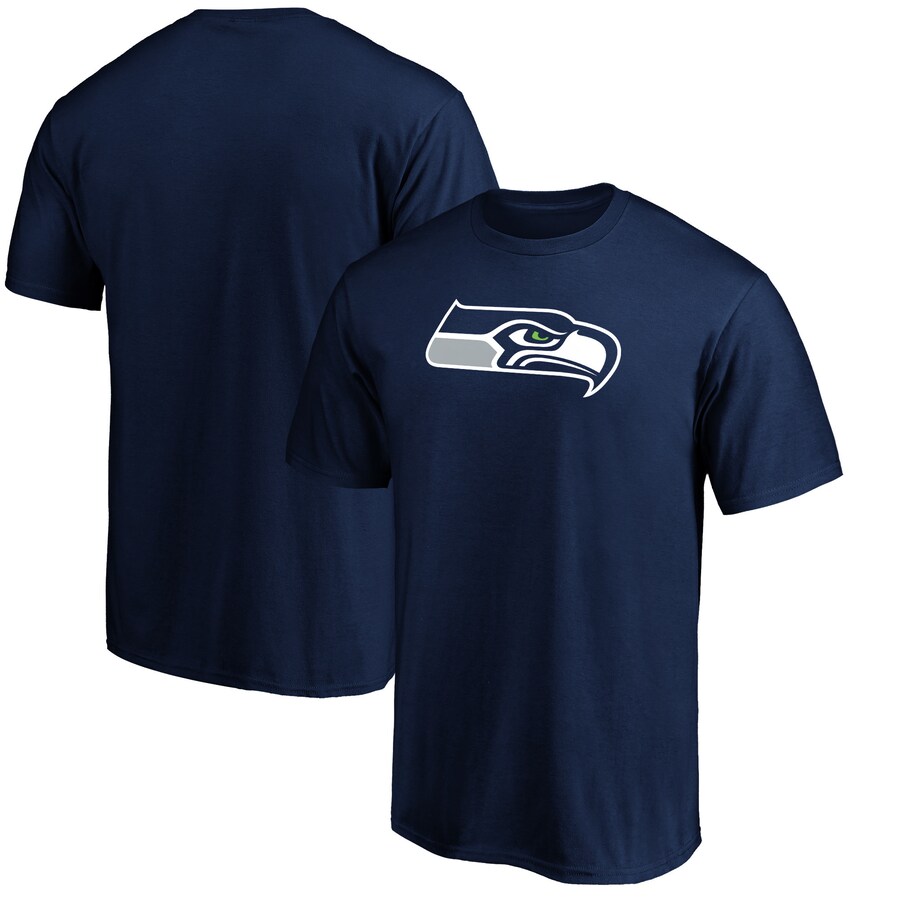 Men's Seattle Seahawks Fanatics College Navy Primary Logo T-Shirt