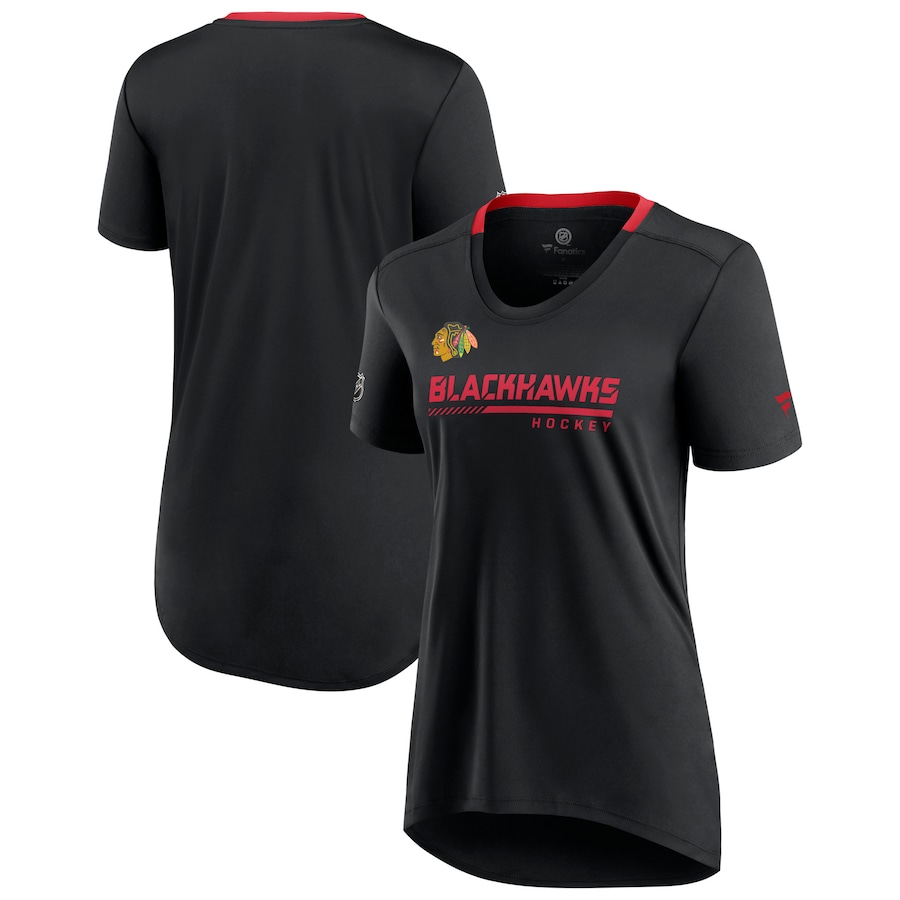Women's Chicago Blackhawks Fanatics Black Authentic Pro Locker Room T-Shirt
