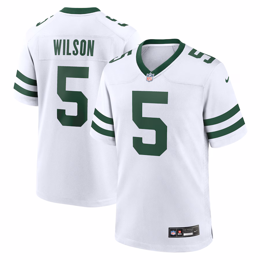 Men's New York Jets Garrett Wilson Nike  White Alternate Game Jersey