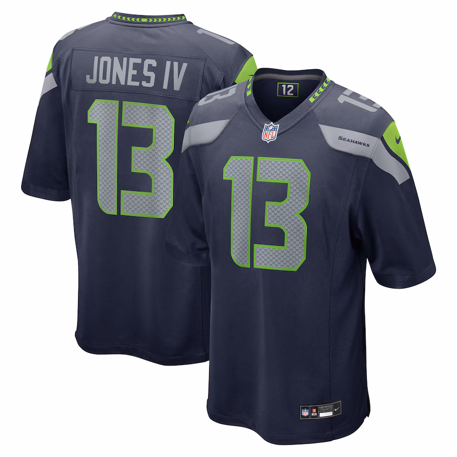 Men's Seattle Seahawks Ernest Jones IV Nike College Navy Game Jersey