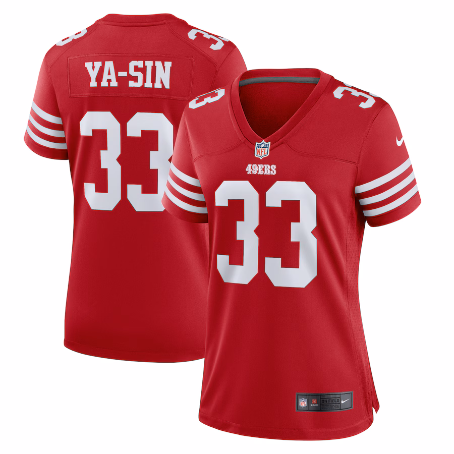 Women's San Francisco 49ers Rock Ya-Sin Nike  Scarlet Team Game Jersey