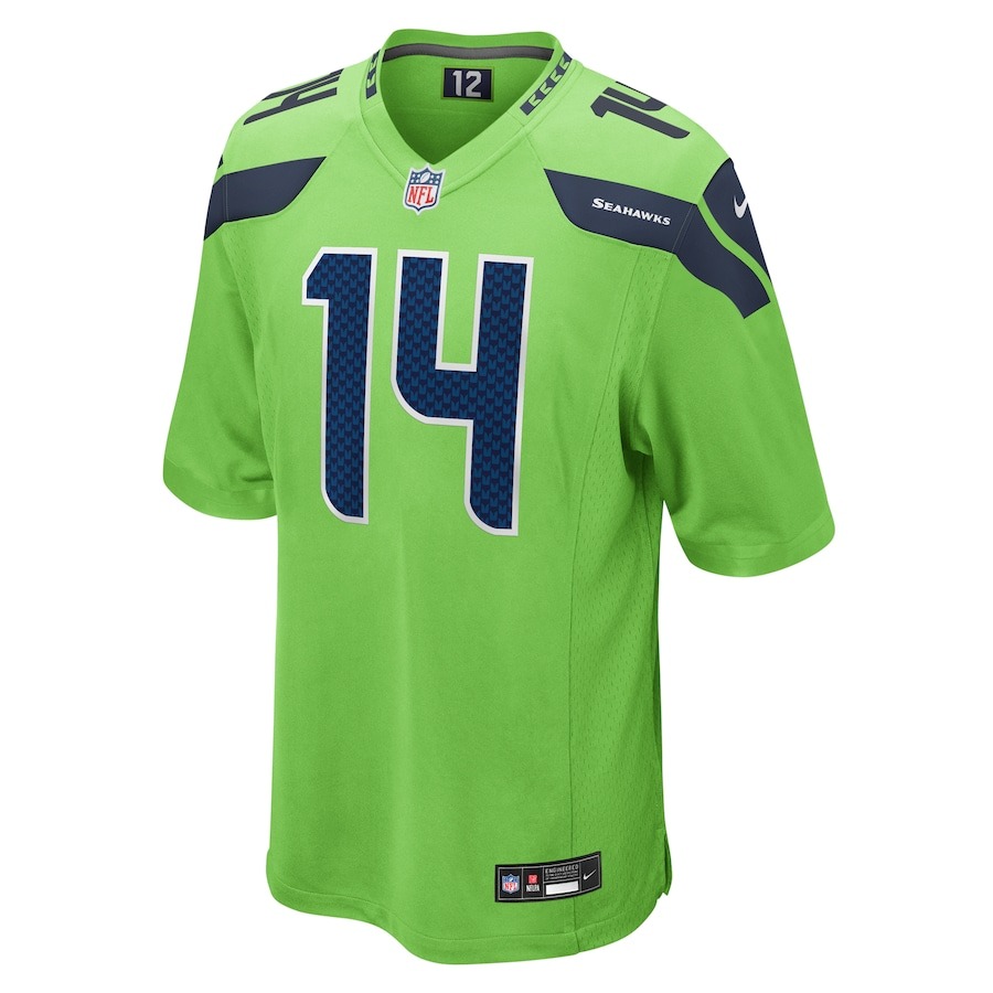 Men's Seattle Seahawks DK Metcalf Nike Neon Green  Game Jersey