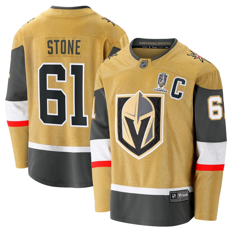 Men's Vegas Golden Knights Mark Stone Fanatics Branded Gold 2023 Stanley Cup Champions Home Breakaway Player Jersey