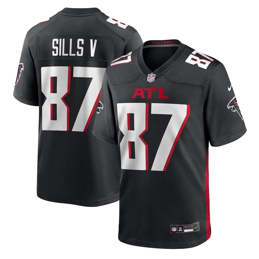 Men's Atlanta Falcons David Sills V Nike Black Team Game Jersey