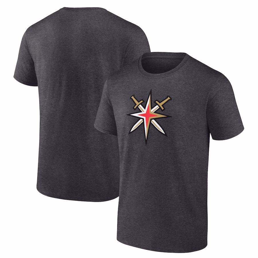 Men's Vegas Golden Knights Charcoal Shoulder Patch Logo T-Shirt