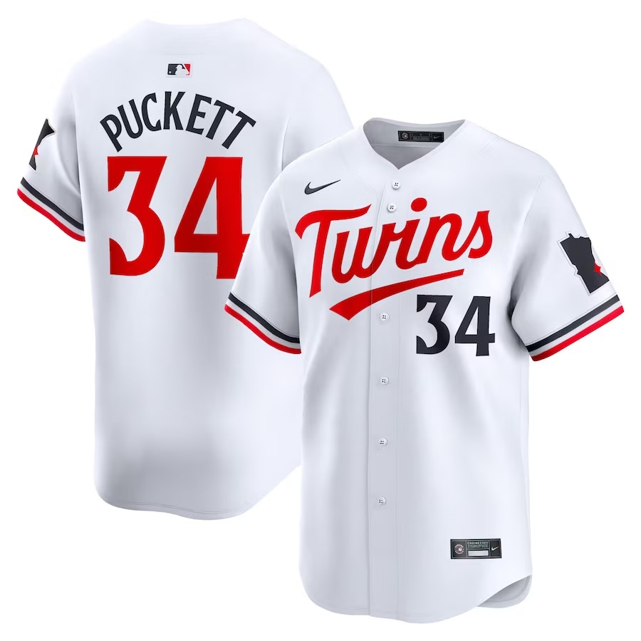 Men's Minnesota Twins Kirby Puckett Nike White Home Limited Player Jersey