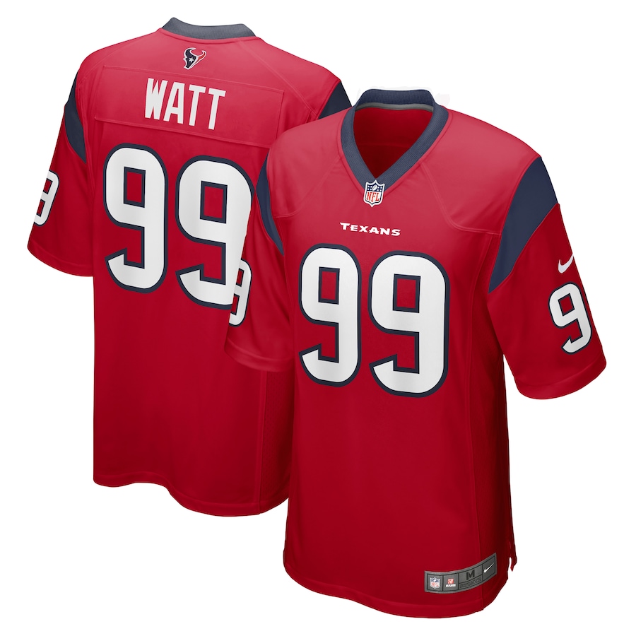 Men's Houston Texans J.J. Watt Nike Red Retired Player Alternate Game Jersey