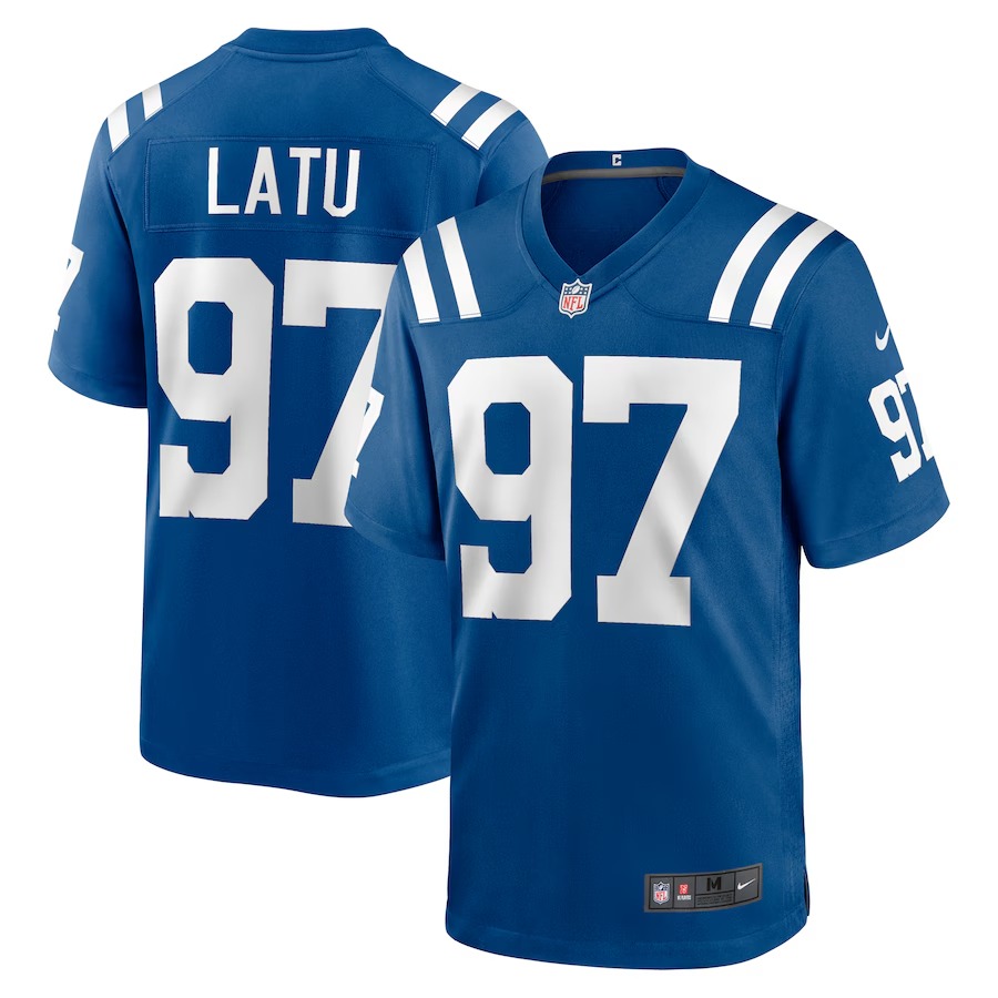 Men's Indianapolis Colts Laiatu Latu Nike Royal Player Game Jersey