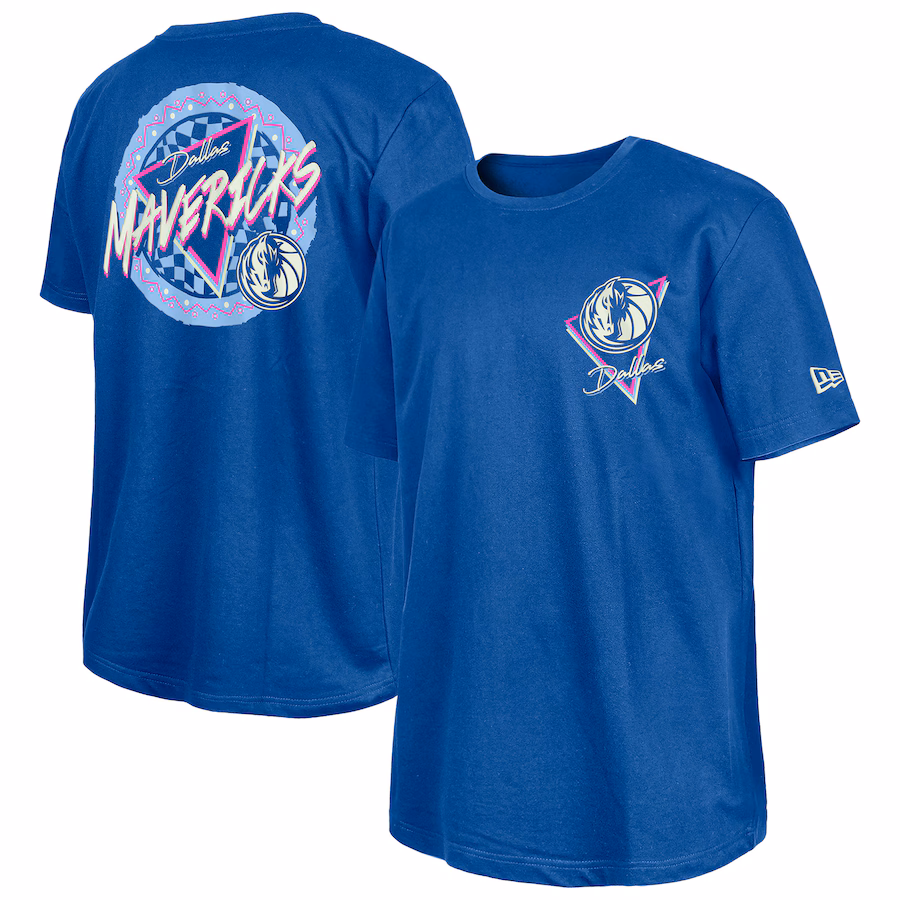 Dallas Mavericks  New Era Blue Glow-in-the-Dark T-Shirt