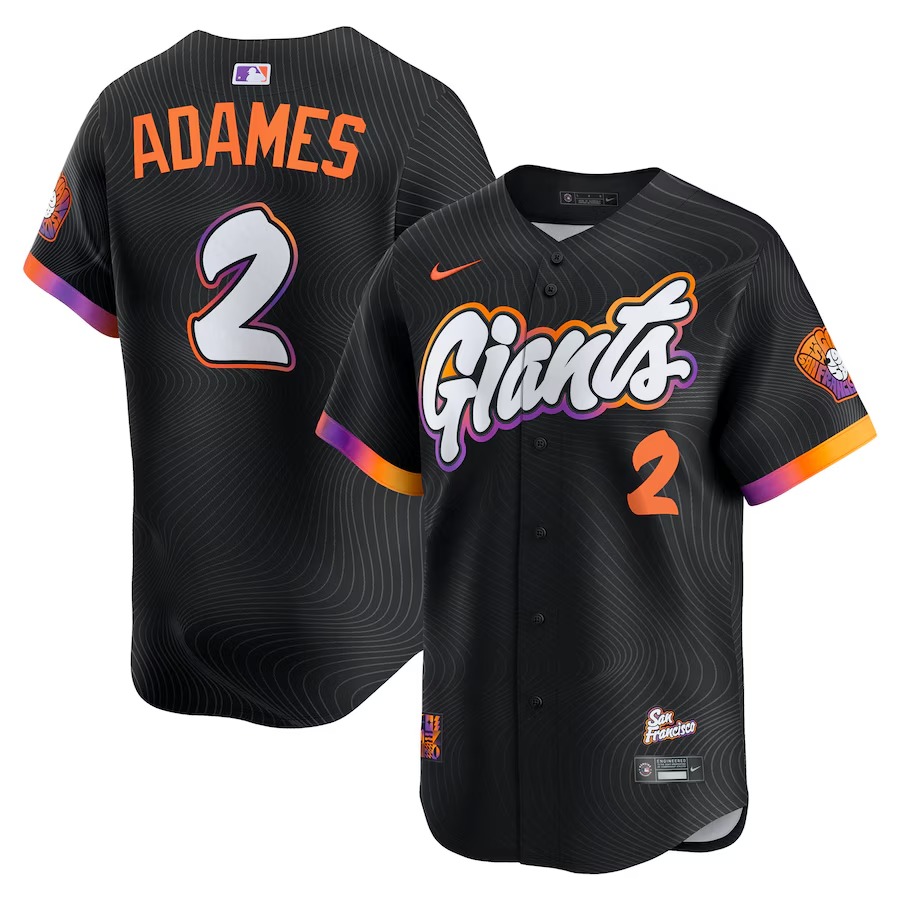 Men's San Francisco Giants Willy Adames Nike Black 2025 City Connect Limited Jersey