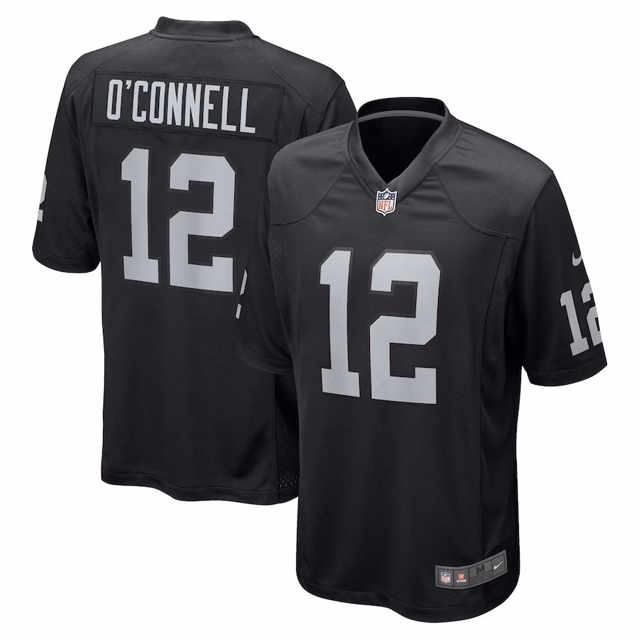 Men's Las Vegas Raiders Aidan O'Connell Nike Black Team Game Jersey