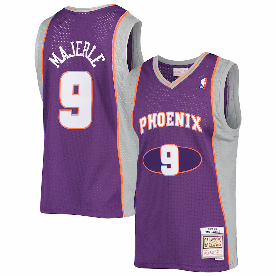 Men's Phoenix Suns Dan Majerle Mitchell & Ness Purple 2001/02 Hardwood Classics Swingman Jersey