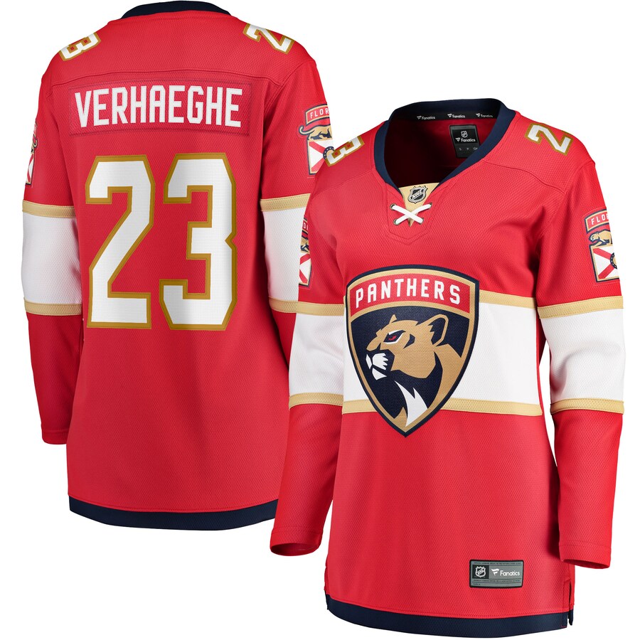 Women's Florida Panthers Carter Verhaeghe Fanatics Branded Red Home Breakaway Jersey