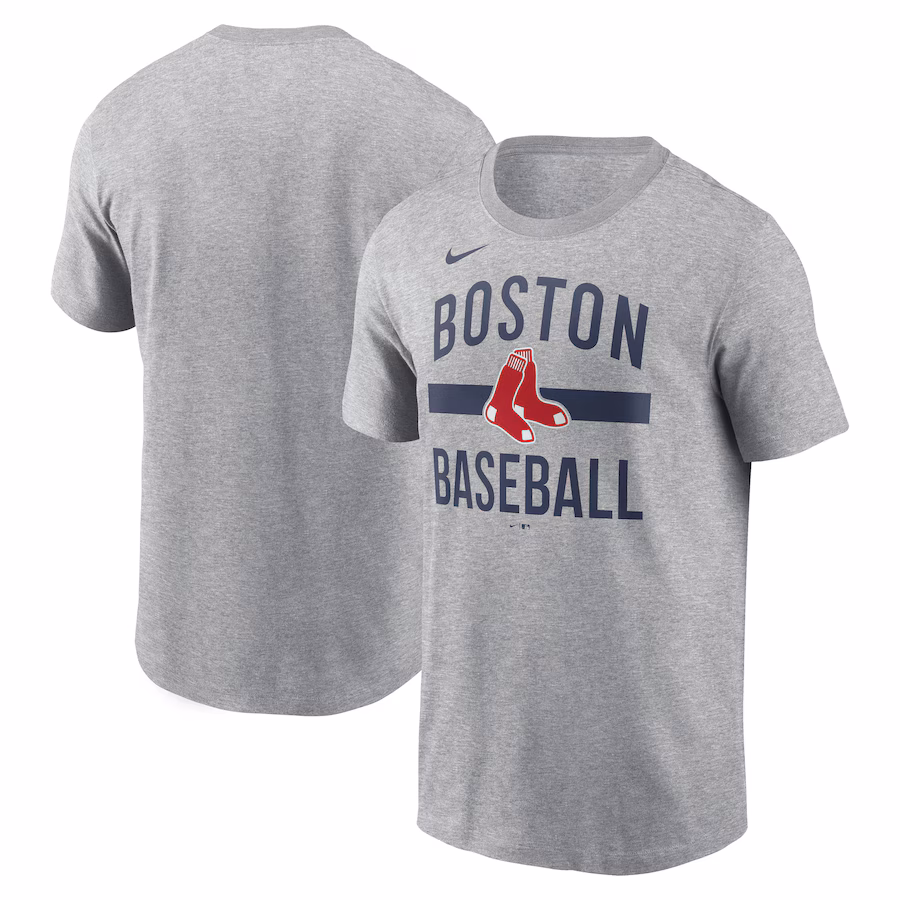 Men's Boston Red Sox Nike Heather Gray Arched T-Shirt