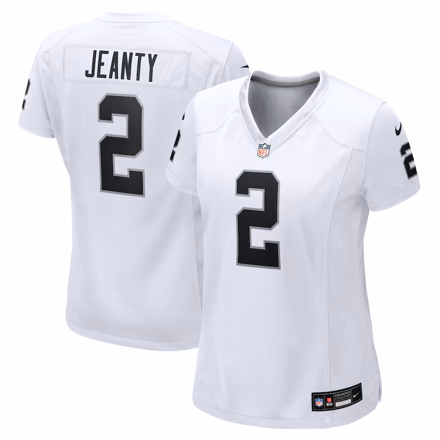 Women's Las Vegas Raiders Ashton Jeanty Nike White Game Jersey