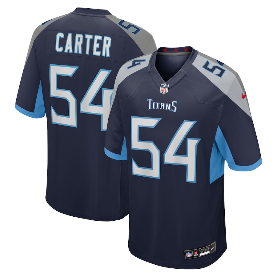 Men's Tennessee Titans Lorenzo Carter Nike Navy Team Game Jersey