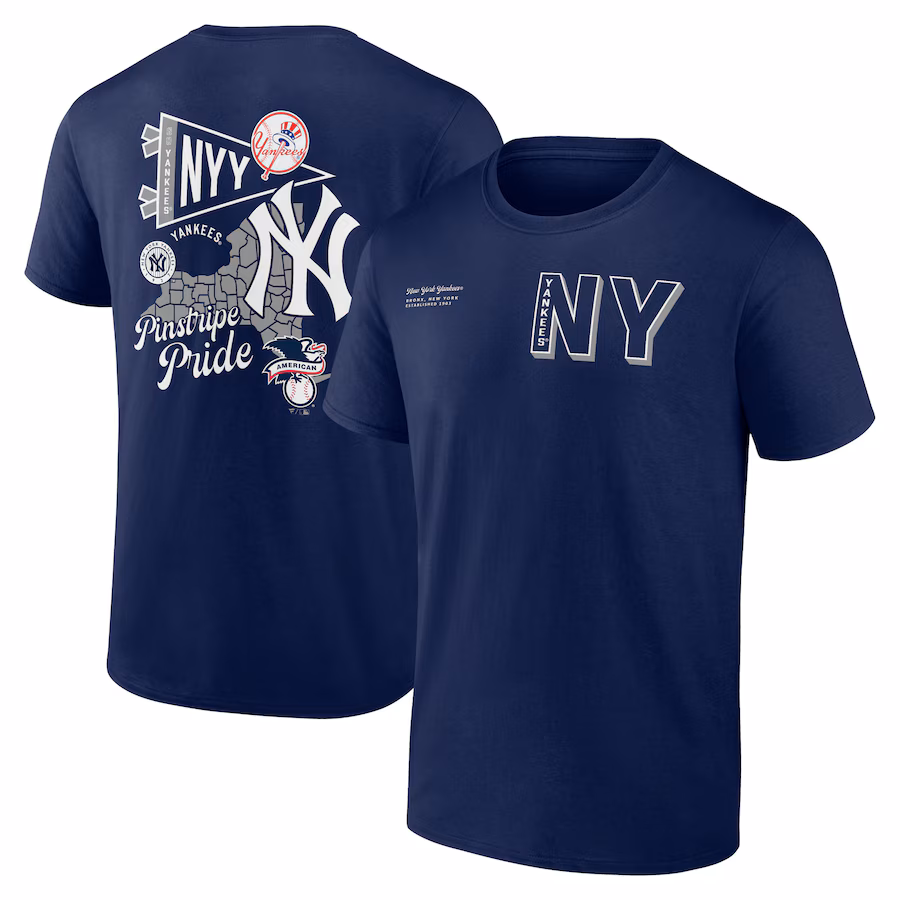 Men's New York Yankees Navy Split Zone T-Shirt