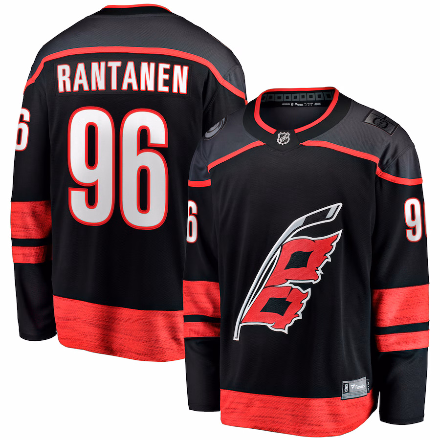 Men's Carolina Hurricanes Mikko Rantanen Fanatics Black Breakaway Player Jersey
