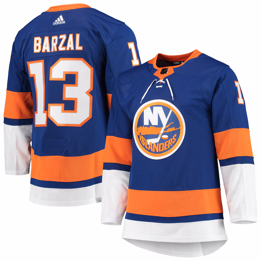 Men's New York Islanders Mathew Barzal adidas Royal Home Primegreen Authentic Player Jersey