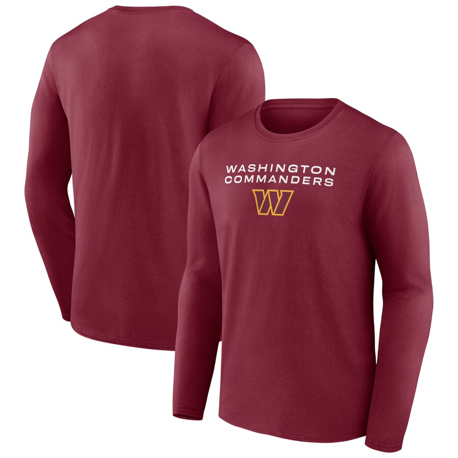 Men's Washington Commanders Burgundy Advance to Victory Long Sleeve T-Shirt
