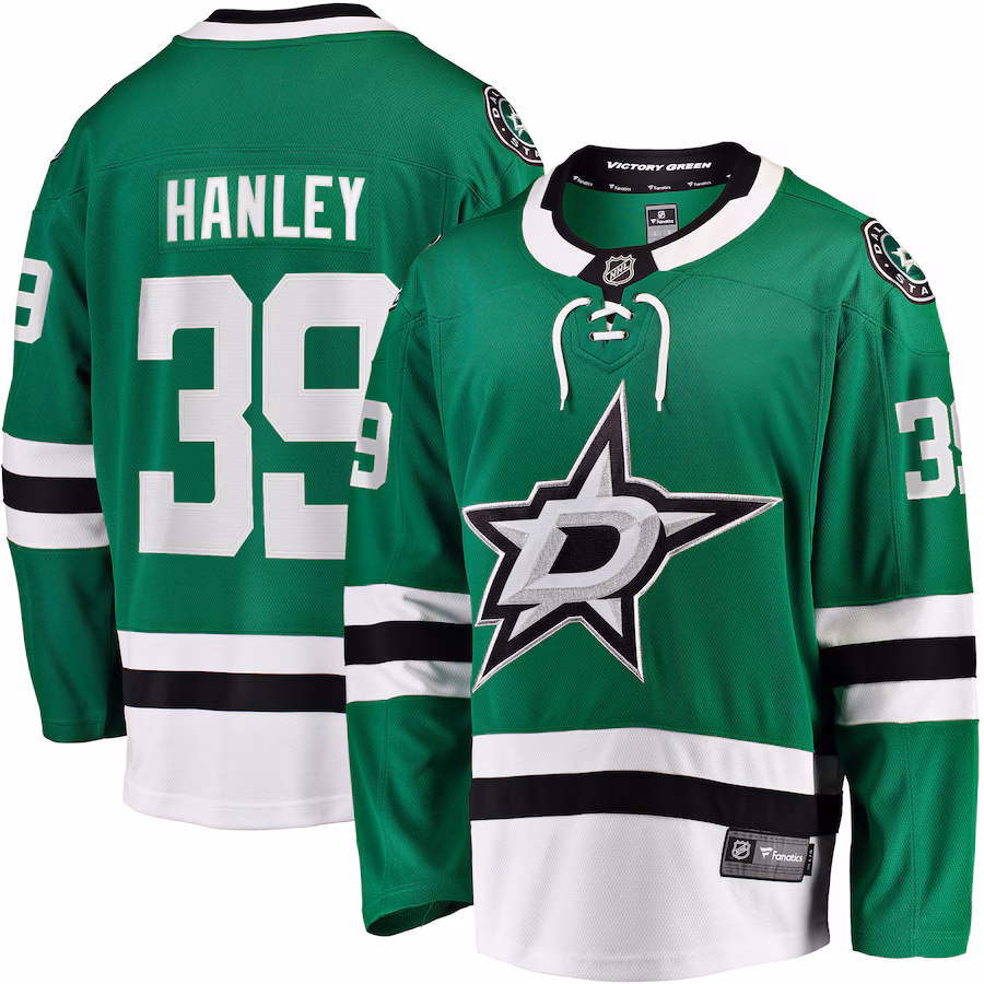Men's Dallas Stars Joel Hanley Fanatics Kelly Green Breakaway Player Jersey