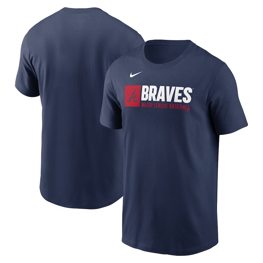 Men's Atlanta Braves Nike Navy Team Block T-Shirt