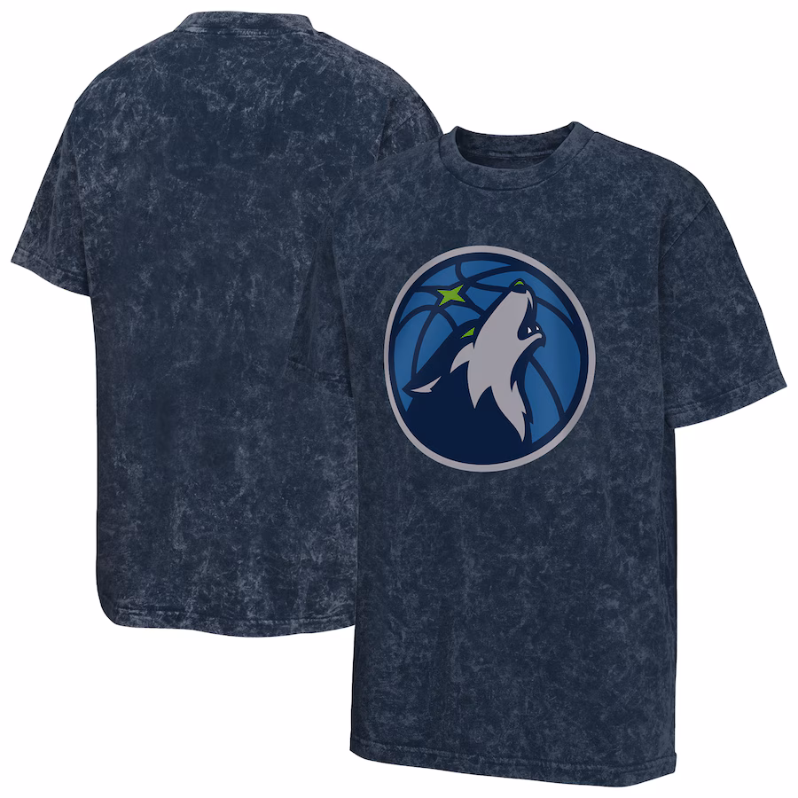 Youth Minnesota Timberwolves  Navy Rugged Defense T-Shirt