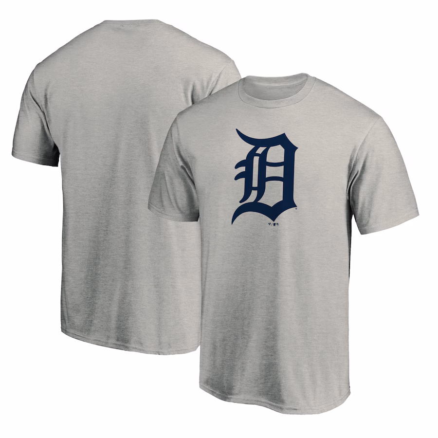 Men's Detroit Tigers Heathered Gray Official Team Logo T-Shirt