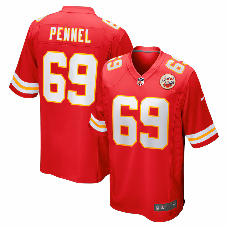 Men's Kansas City Chiefs Mike Pennel Nike Red Game Jersey