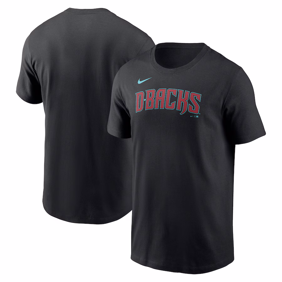 Men's Arizona Diamondbacks Nike Black Wordmark T-Shirt