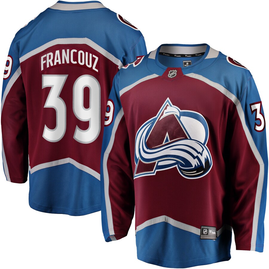 Men's Colorado Avalanche Pavel Francouz Fanatics Branded Burgundy Breakaway Player Jersey