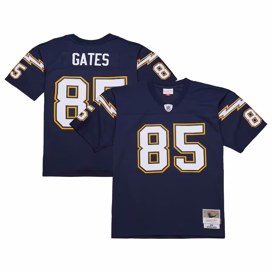 Men's Los Angeles Chargers Antonio Gates Mitchell & Ness Navy 2006 Legacy Replica Jersey