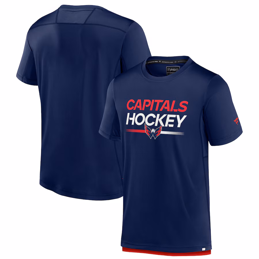 Men's Washington Capitals Fanatics Navy Authentic Pro Tech T-Shirt